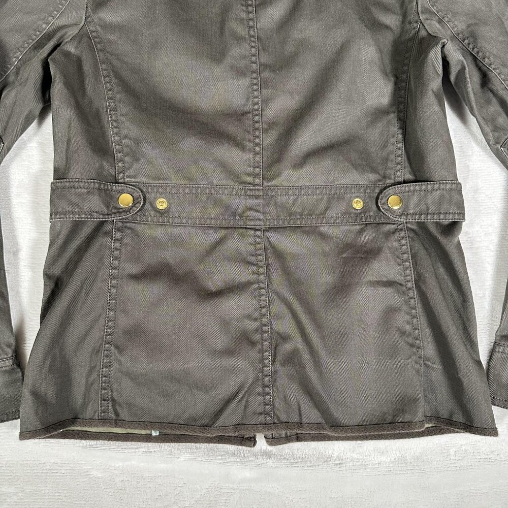 J. Crew Relaxed Boyfriend Field Jacket Women XS Full Zip Snap Adjustable Waist - Picture 10 of 11